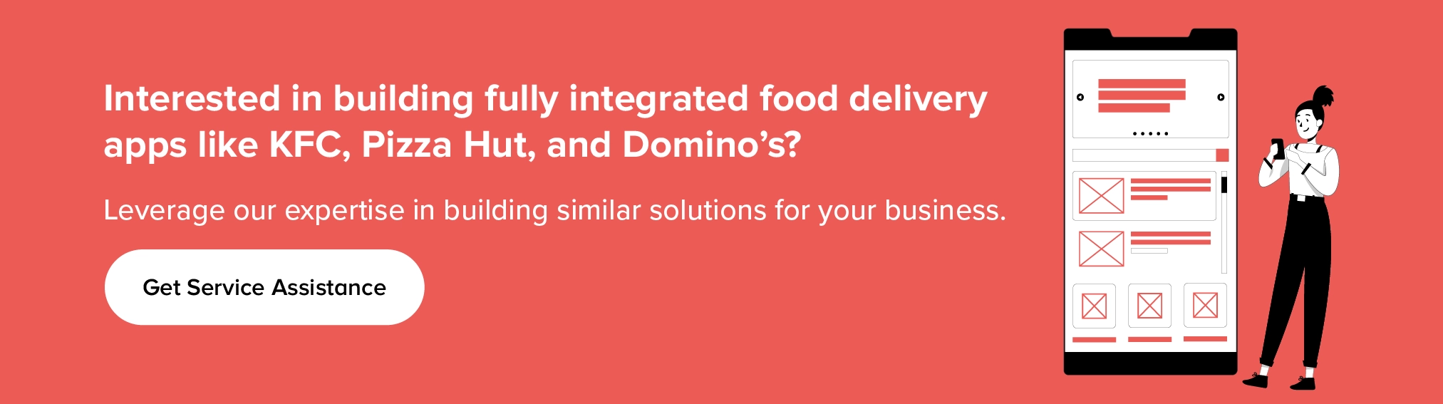 Get professional service for food delivery app development